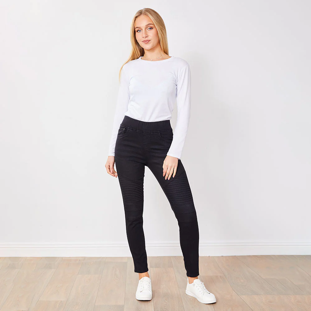 Tara Biker Jeans (Black) - Image 3