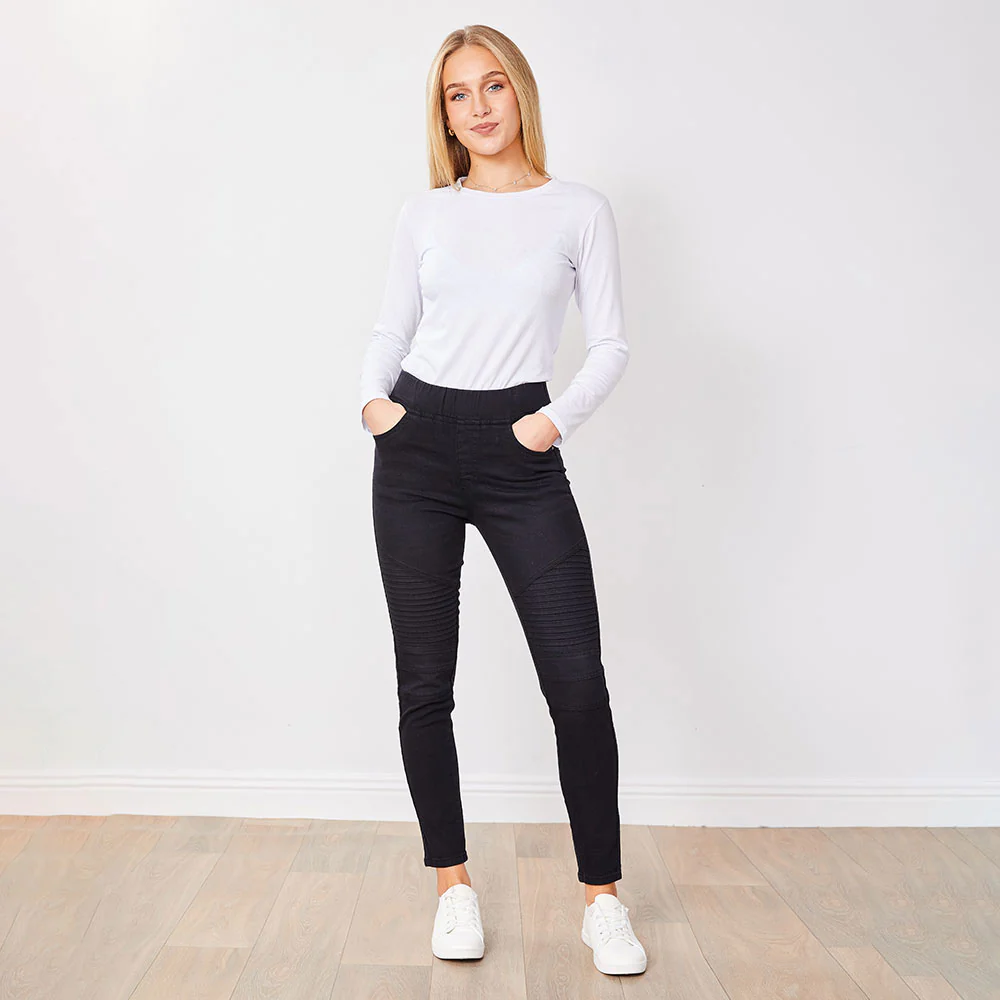 Tara Biker Jeans (Black) - Image 5