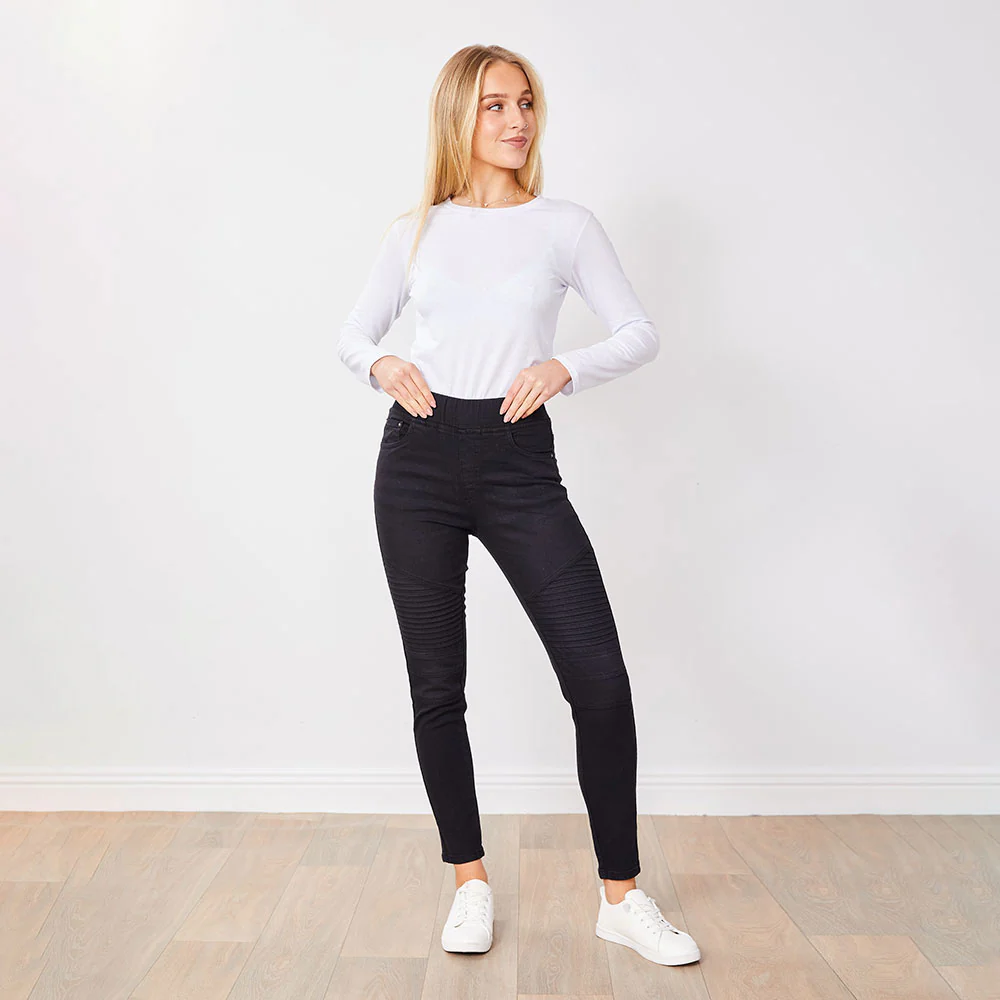 Tara Biker Jeans (Black) - Image 6