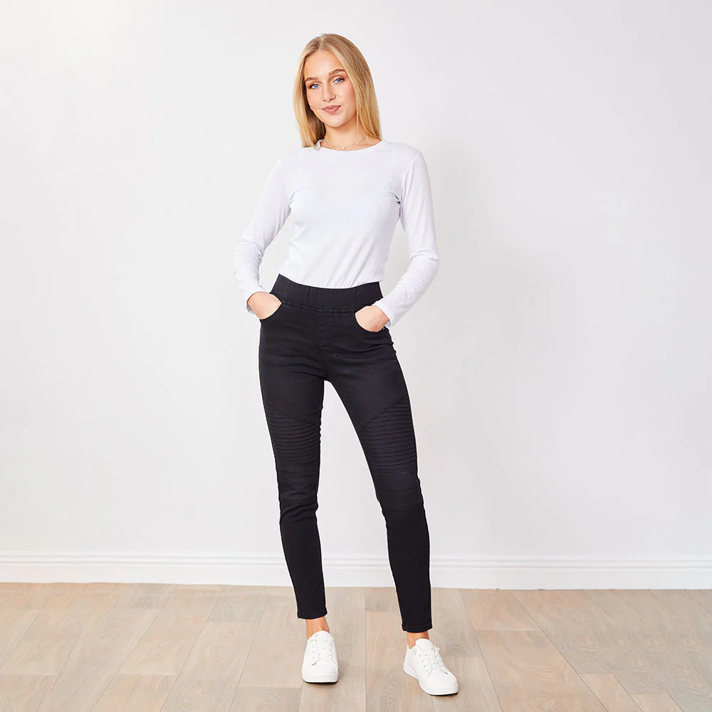 Tara Biker Jeans (Black) - Image 7