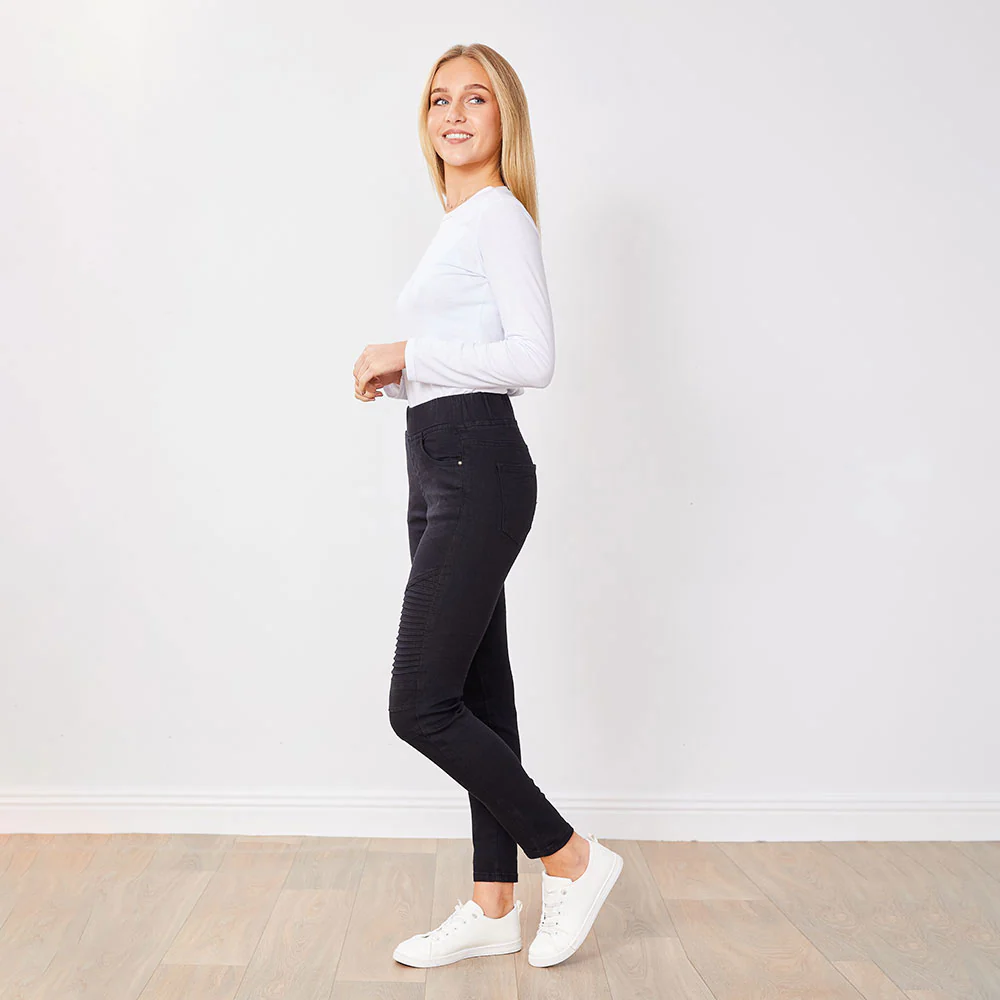 Tara Biker Jeans (Black) - Image 9