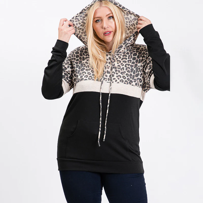 Tara Curve Leopard Hoody Black - Image 13