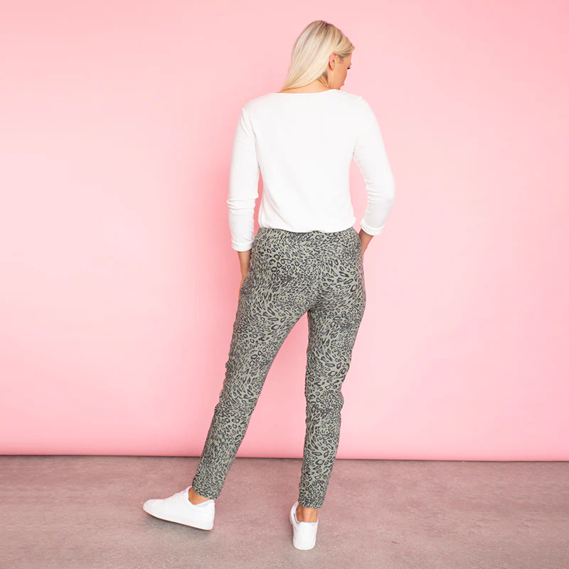 Taylor Leopard Jogger (Khaki) - Image 3