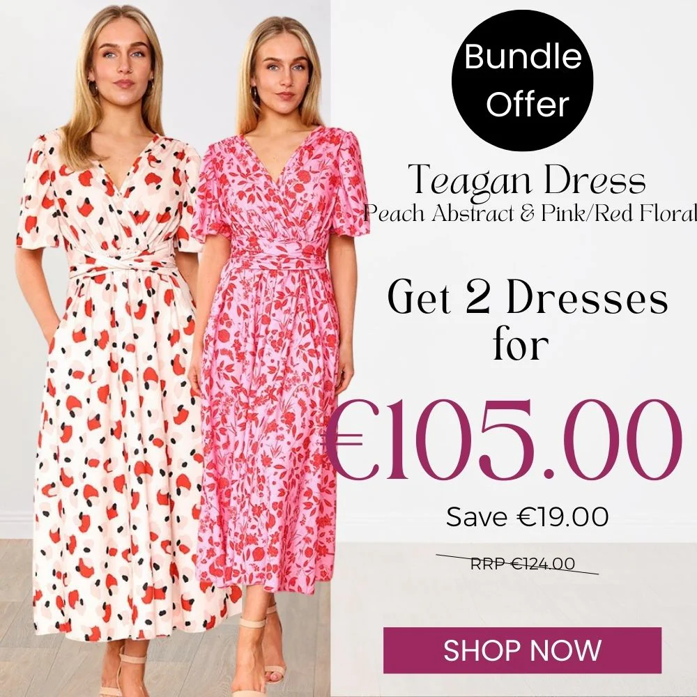 Teagan Dress (Peach Abstract) & (Pink/Red Floral)