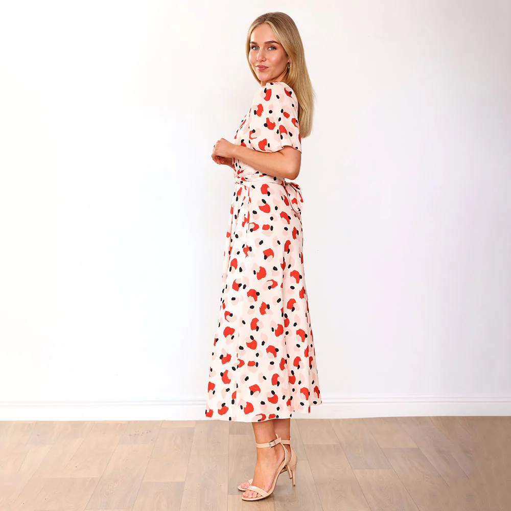 Teagan Dress (Peach Abstract) - Image 14