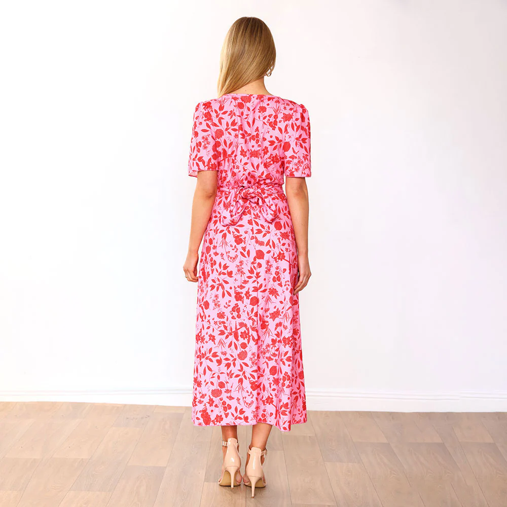 Teagan Dress (Pink/Red Floral) - Image 15