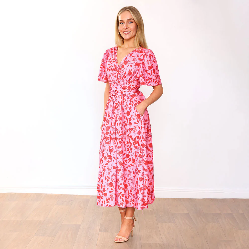 Teagan Dress (Pink/Red Floral) - Image 14
