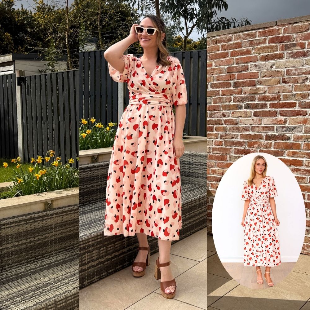 Teagan Dress (Peach Abstract) - Image 7