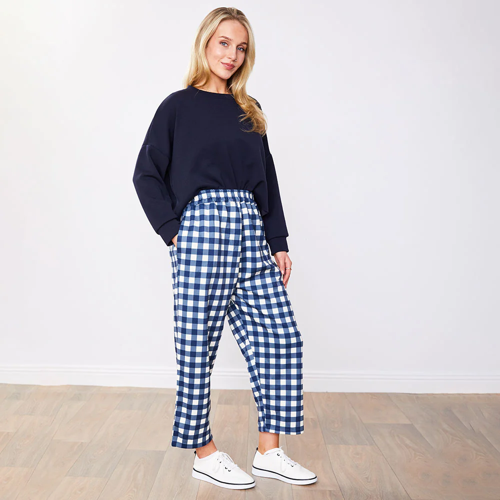 Tessa Trousers (Blue Checkered) - Image 15