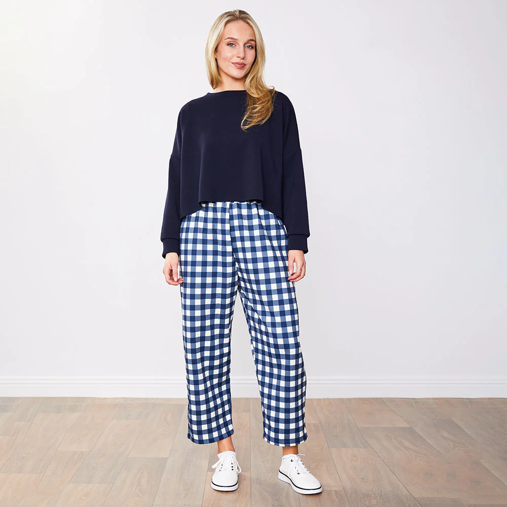 Tessa Trousers (Blue Checkered) - Image 3