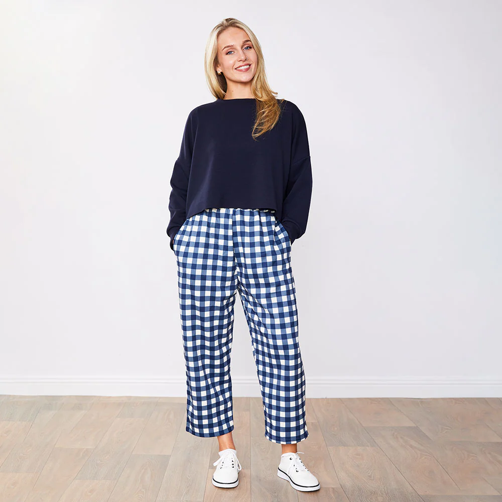 Tessa Trousers (Blue Checkered) - Image 4
