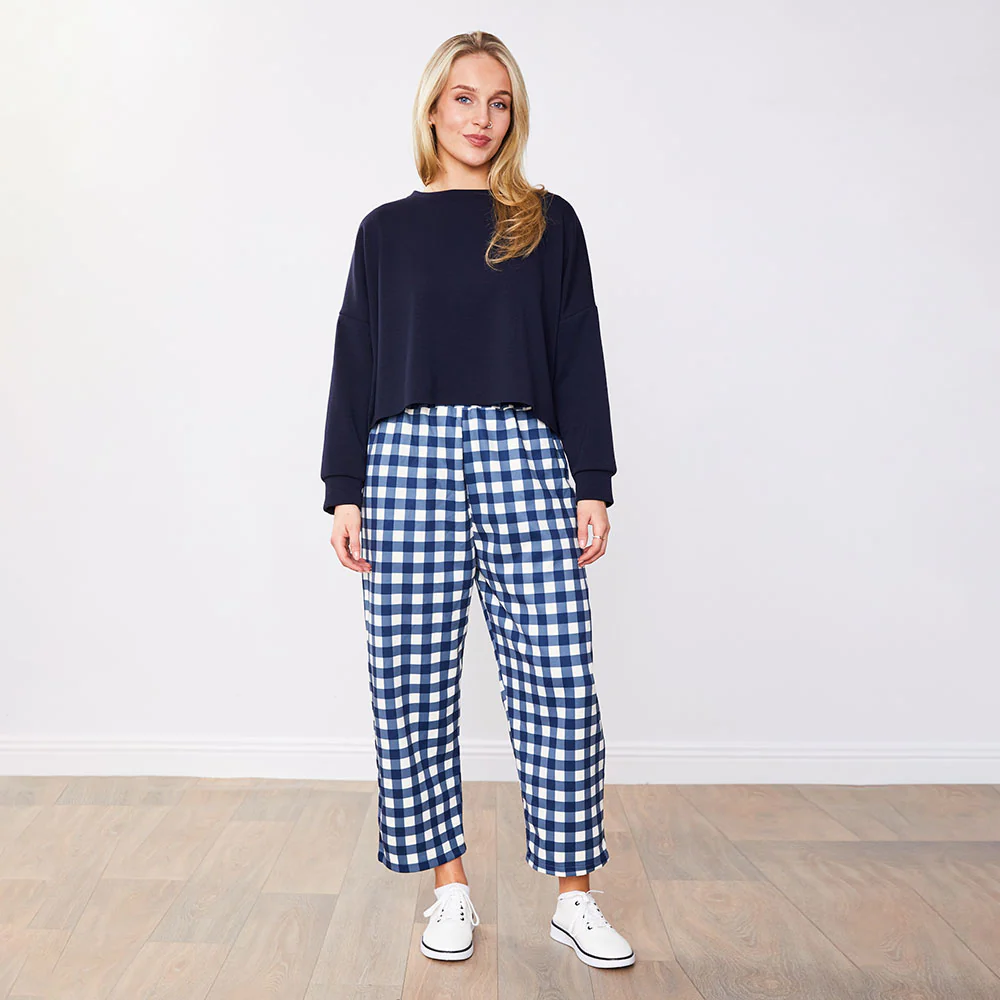Tessa Trousers (Blue Checkered) - Image 5