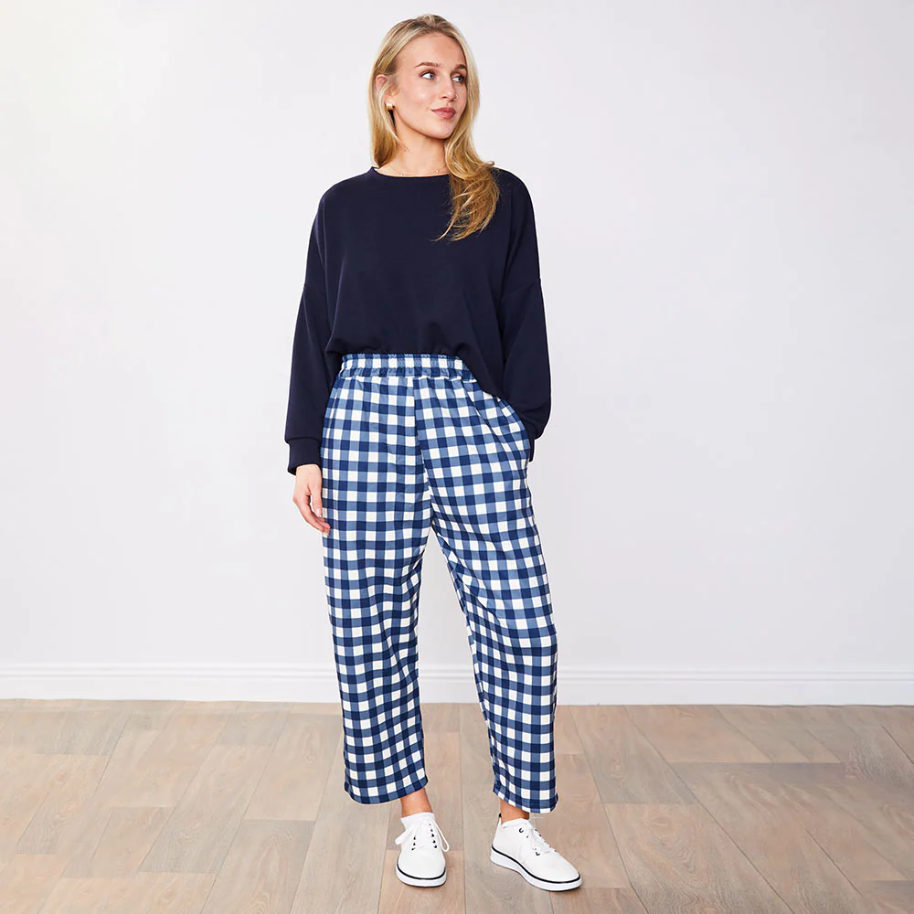 Tessa Trousers (Blue Checkered) - Image 7