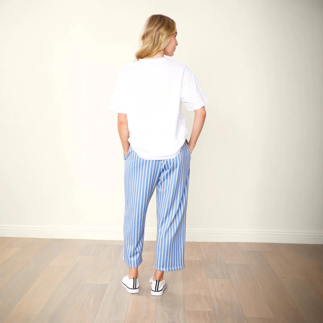 Tessa Trousers (Blue/Grey Stripe) - Image 3