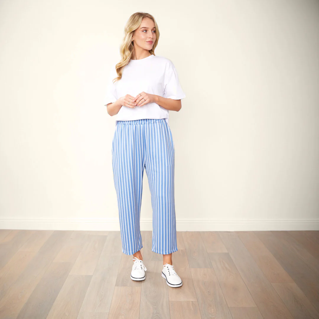 Tessa Trousers (Blue/Grey Stripe) - Image 6