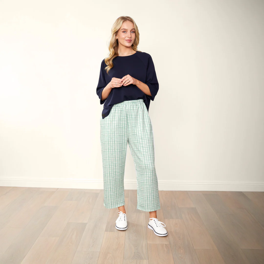 Tessa Trousers (Green Grid) - Image 11