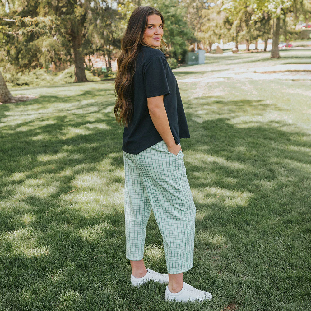 Tessa Trousers (Green Grid) - Image 3