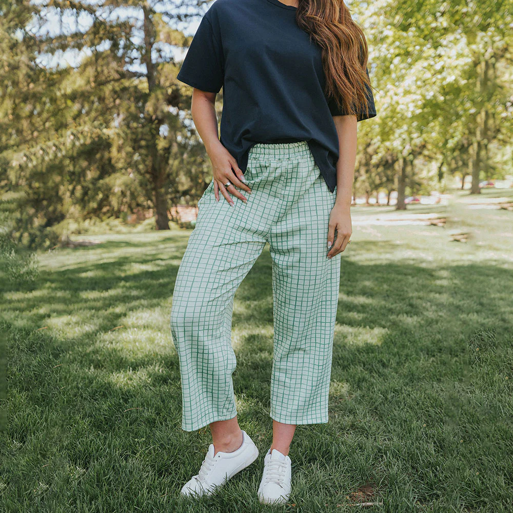 Tessa Trousers (Green Grid) - Image 5