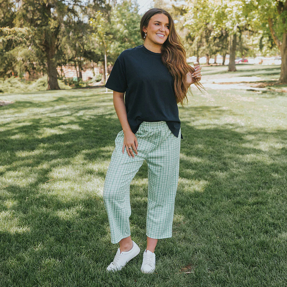 Tessa Trousers (Green Grid) - Image 7