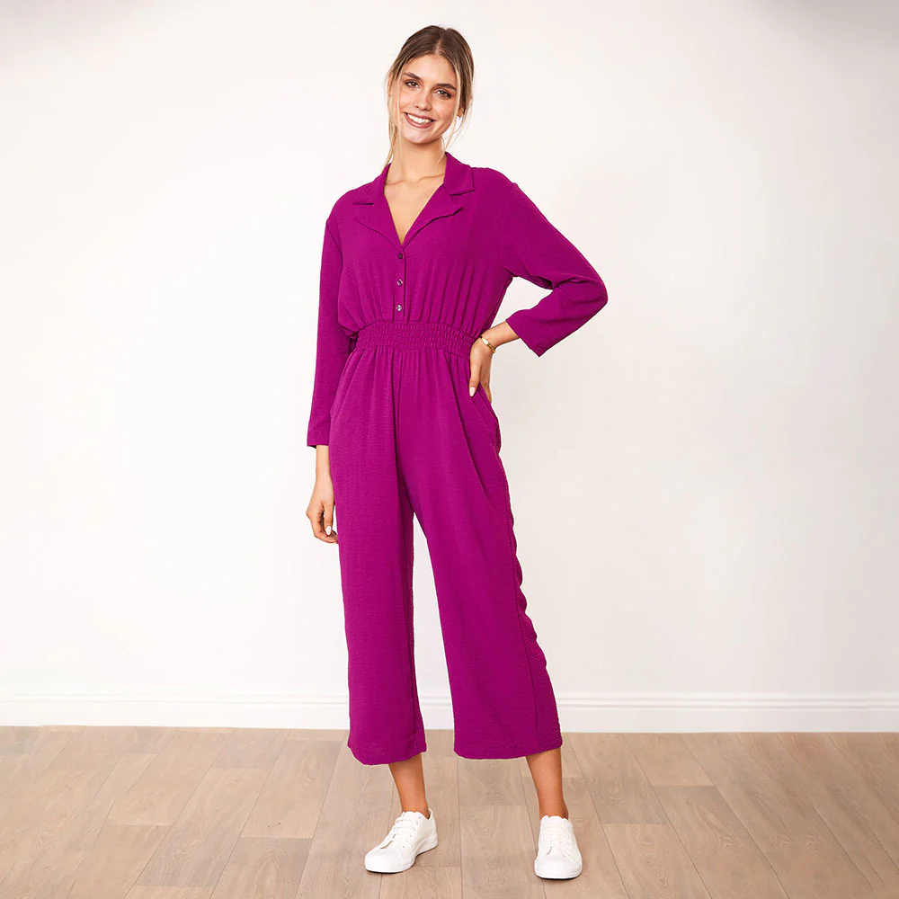 Thea Jumpsuit (Berry)