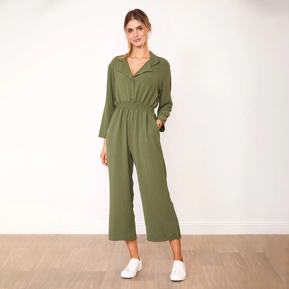 Thea Jumpsuit (Khaki) - Image 2
