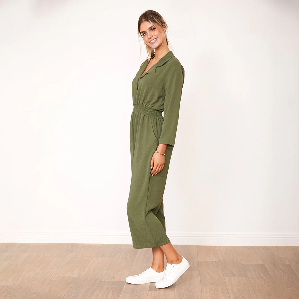 Thea Jumpsuit (Khaki) - Image 6