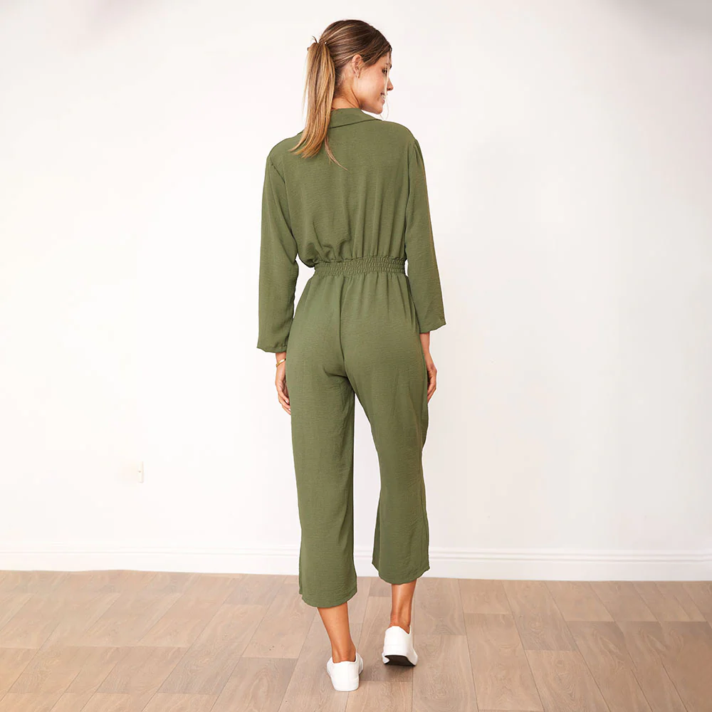 Thea Jumpsuit (Khaki) - Image 8