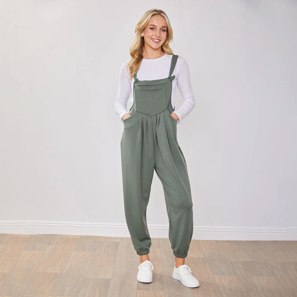 Tilly Dungaree (Khaki) - Image 2