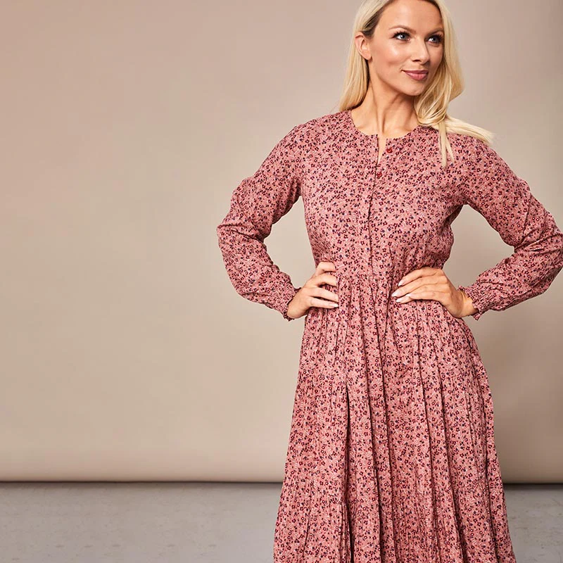 Toni Pink Floral Maxi Dress - Image 17