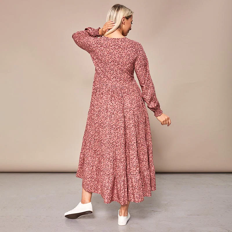 Toni Pink Floral Maxi Dress - Image 20