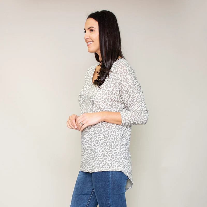 Garner Leopard Top (French Grey) - Image 8