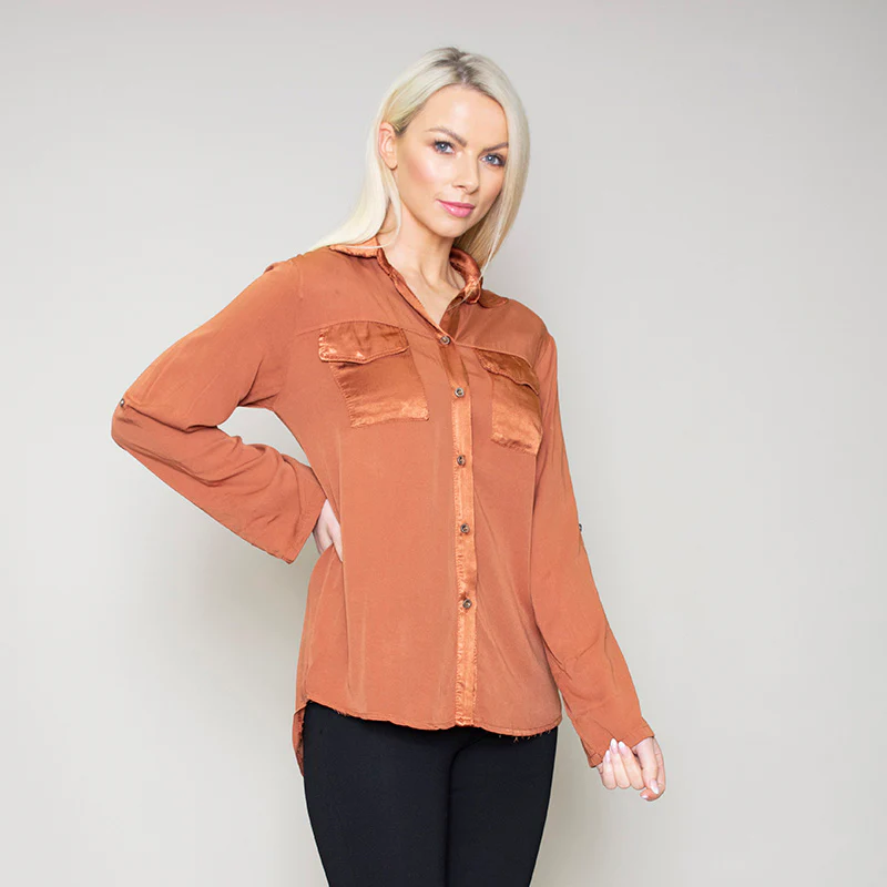 Carrie Pocket Shirt (Bronze) - Image 11