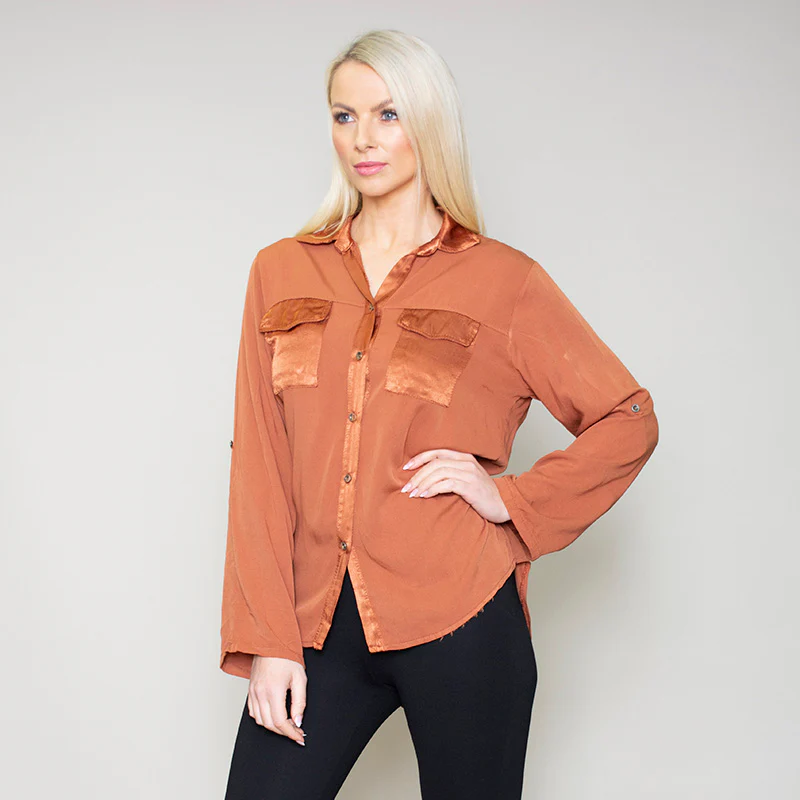 Carrie Pocket Shirt (Bronze) - Image 9