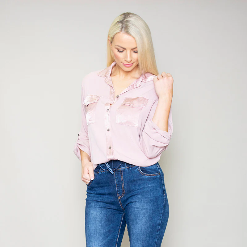 Carrie Pocket Shirt (Rose)