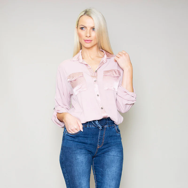 Carrie Pocket Shirt (Rose) - Image 3