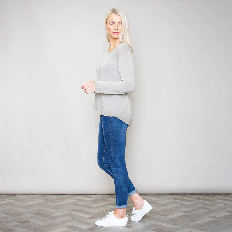 Lori Grey V Neck Jumper - Image 2