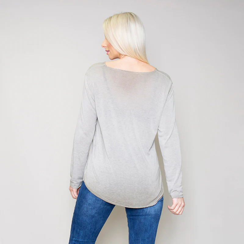 Lori Grey V Neck Jumper - Image 3