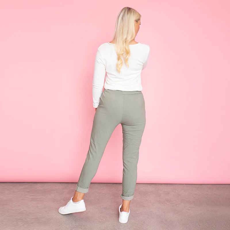 Sia Relaxed Stretch Jogger (Olive) - Image 3