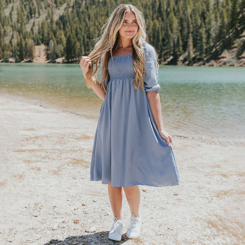 Vella Dress (Blue) - Image 5