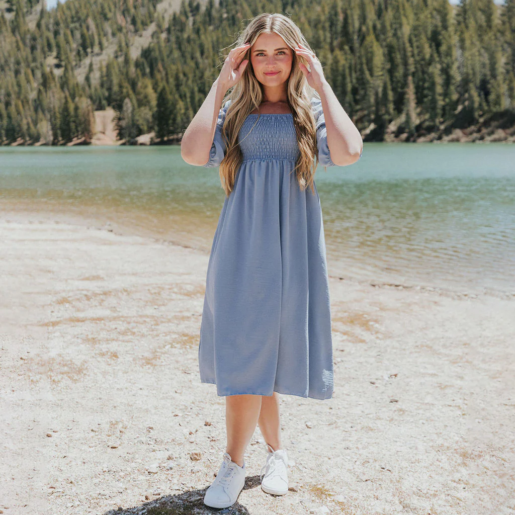 Vella Dress (Blue) - Image 6