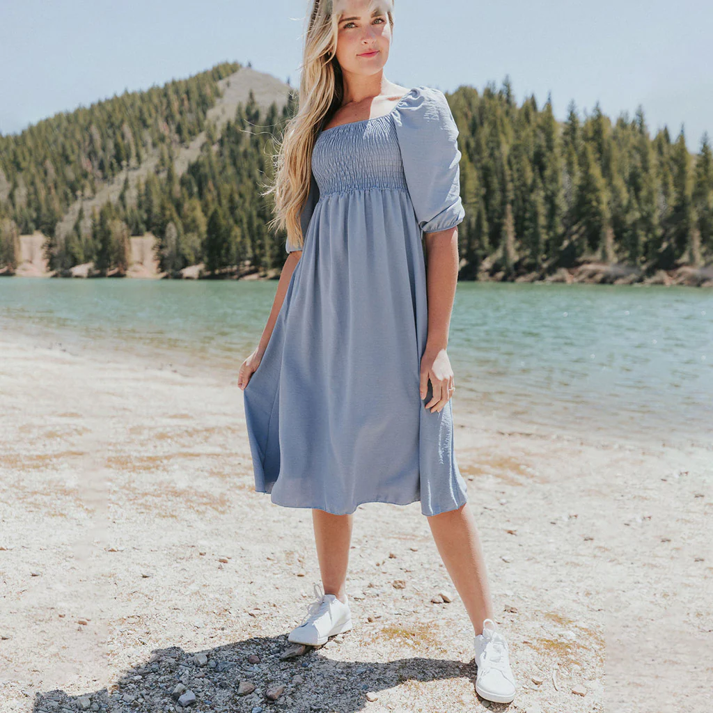 Vella Dress (Blue) - Image 7