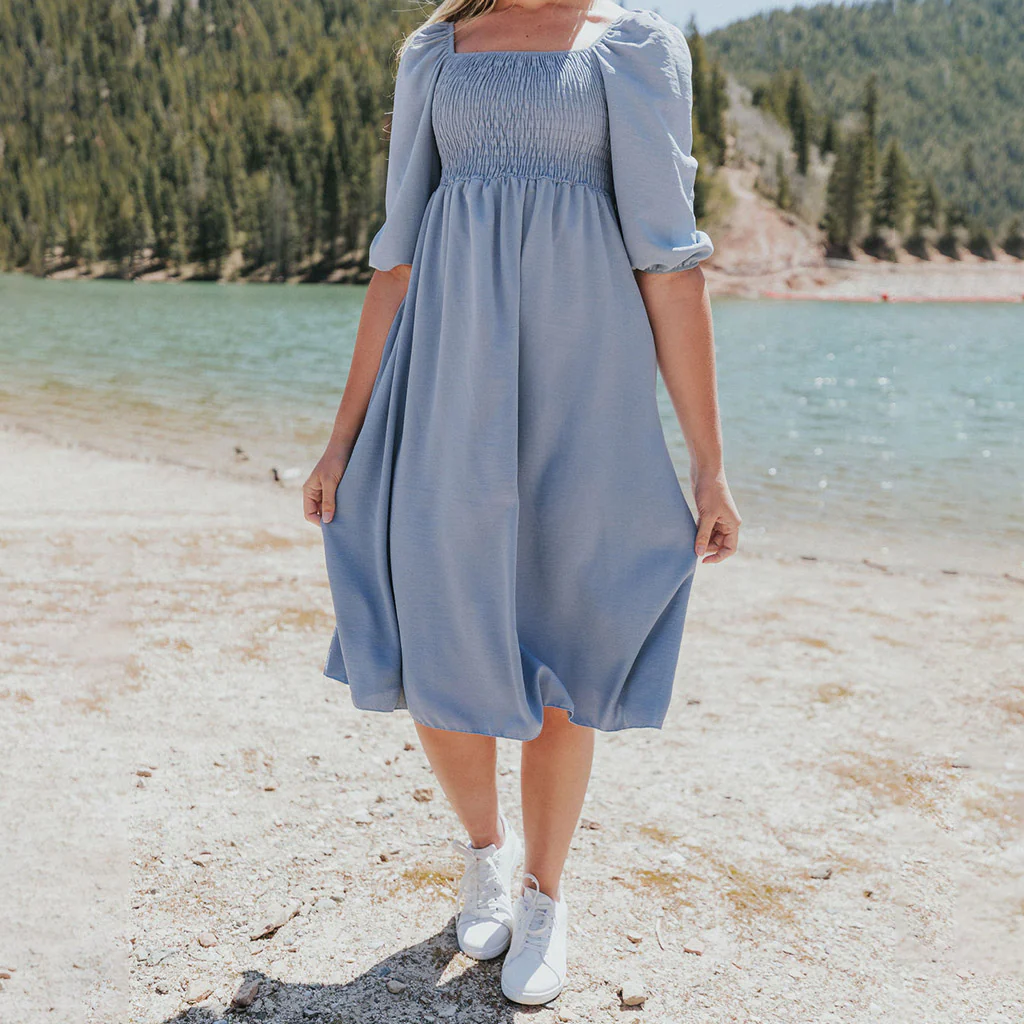 Vella Dress (Blue) - Image 9