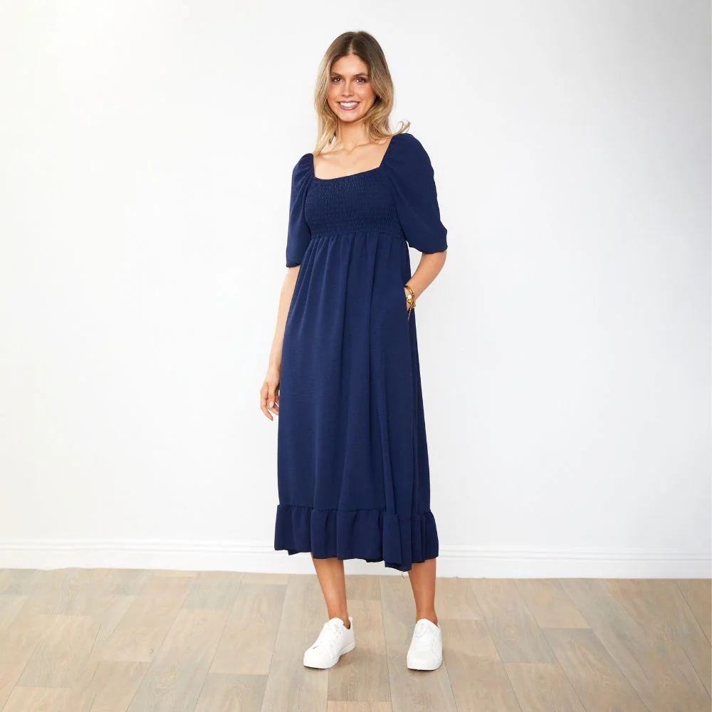 Vella Dress (Navy) - Image 2