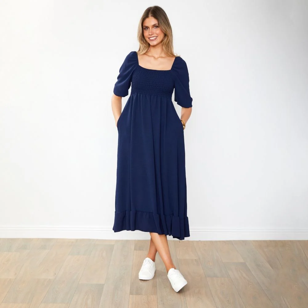 Vella Dress (Navy) - Image 5
