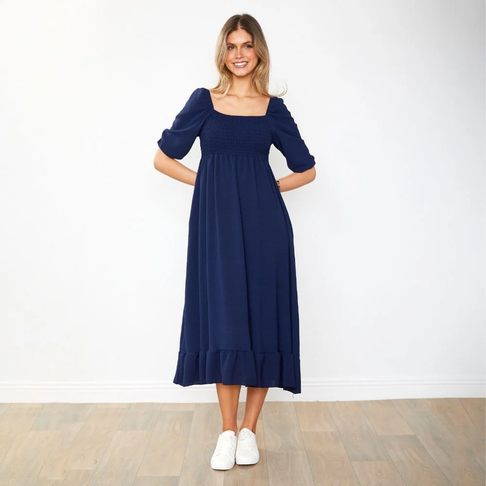 Vella Dress (Navy) - Image 6