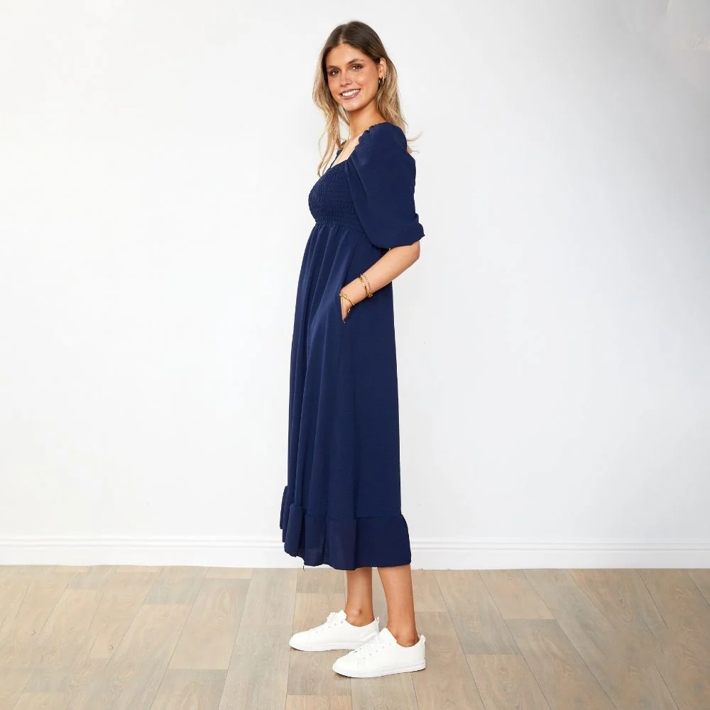 Vella Dress (Navy) - Image 8