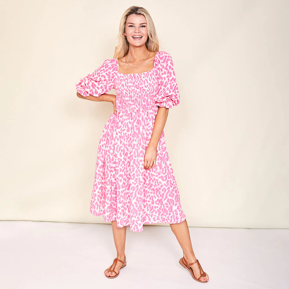Vella Dress (Pink Leopard) - Image 10