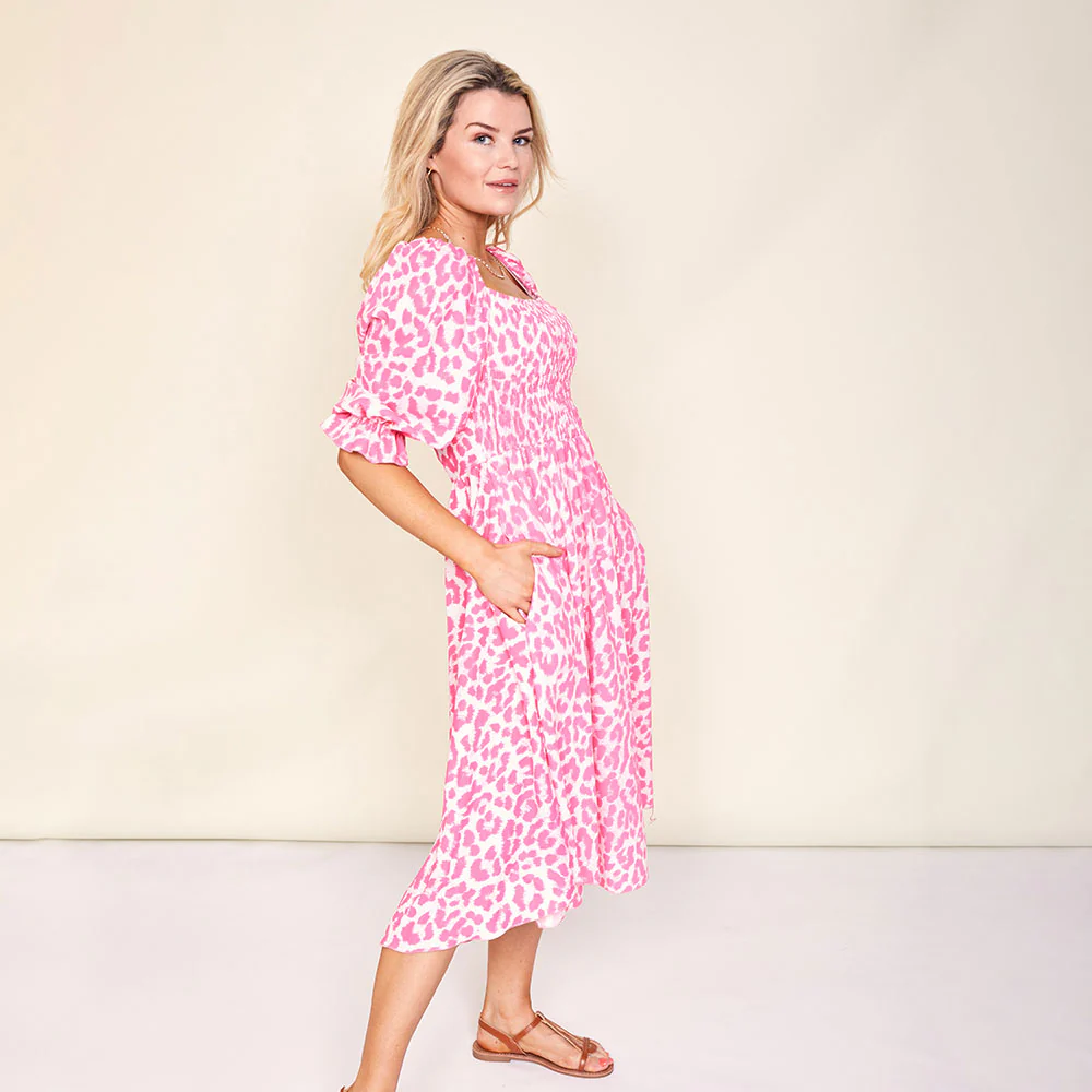 Vella Dress (Pink Leopard) - Image 11