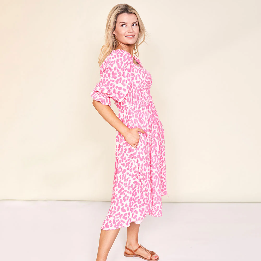 Vella Dress (Pink Leopard) - Image 12