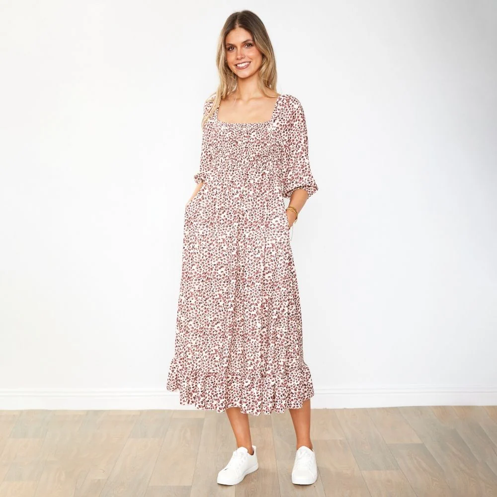 Vella Dress (Ruby Floral) - Image 3